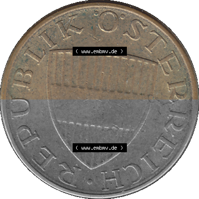 50 / Fünfzig Groschen Österreich in original Farbgebung von Scanner transparenten PNG 1959-2001, 50 Groschen 1972 (Stück 1),... Sammlung