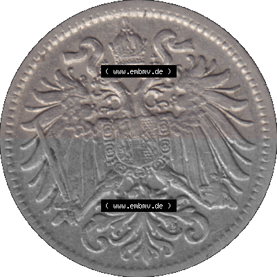 Alte Münze aus Kaiserreich Österreich als PNG-Grafik 1892-1911, 10 Heller 1907 (Stück 1) Sammlung