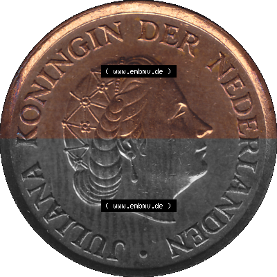 Alte Münze Niederlande in Farbe 1950-1980, 5 Cent Königin Juliana 1980, Nederland Sammlung