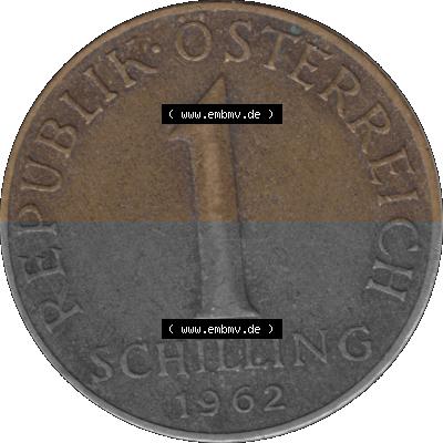 Österreich 1 / Ein Schilling 1959-2001, 1 Schilling 1962 (Stück 1) Sammlung