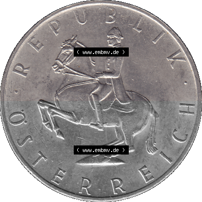 5 / Fünf Schilling Österreich in original Farbgebung von Scanner transparenten PNG 1968-2001, 5 Schilling 1980 (Stück 2), Reiter... Sammlung