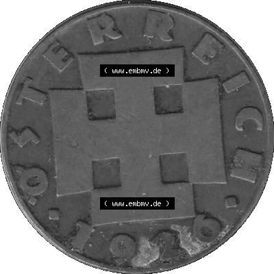 2 / Zwei Groschen Österreich in s/w Schwarzweiß bzw. Graustufen Farbgebung von Scanner transparenten PNG 1925-1938, 2 Zwei Groschen,... Sammlung