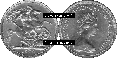 Alte Goldmünze Großbritannien Bilder in s/w bzw. Graustufen 1974-1984, 1 Sovereign 1978 (Stück 1) Graustufen Sammlung