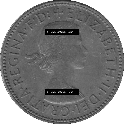 Großbritannien Umlaufmünze Half Penny, 1/2 Pence 1954-1970, Half Penny, Halber Pence 1965 (Stück 1), Elisabeth II. - Schriftzug... Sammlung