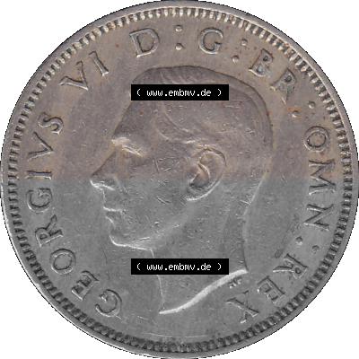 Alte Münze Großbritannien, Bild in Farbe bzw. Color PNG-Grafik 1949-1951, 1 One Schilling - One Shilling, 1949 (Stück 1) Stehender... Sammlung