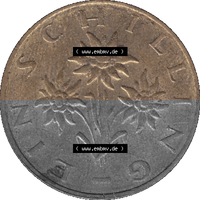Österreich 1 / Ein Schilling 1959-2001, 1 Schilling 1987 (Stück 1), Edelweiß, Münze / Kursmünze aus Österreich Sammlung