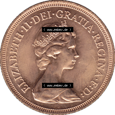 Alte Goldmünze Großbritannien 1974-1984, 1 Sovereign 1979 (Stück 1) Sammlung