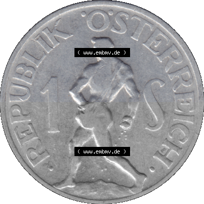 Österreich 1 / Ein Schilling 1946-1957, 1 Schilling 1947 (Stück 2) Sammlung