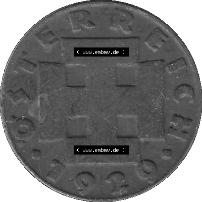 2 / Zwei Groschen Österreich in s/w Schwarzweiß bzw. Graustufen Farbgebung von Scanner transparenten PNG 1925-1938, 2 Zwei Groschen,... Sammlung