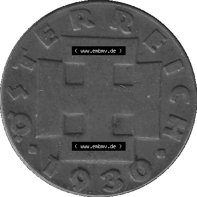 2 / Zwei Groschen Österreich in s/w Schwarzweiß bzw. Graustufen Farbgebung von Scanner transparenten PNG 1925-1938, 2 Zwei Groschen,... Sammlung