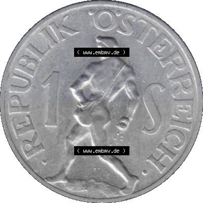 Österreich 1 / Ein Schilling 1946-1957, 1 Schilling 1952 (Stück 1) Sammlung