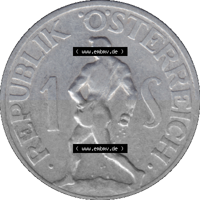 Österreich 1 / Ein Schilling 1946-1957, 1 Schilling 1946 (Stück 2) Sammlung