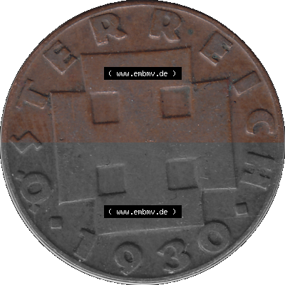 2 / Zwei Groschen Österreich in original Farbgebung von Scanner transparenten PNG 1925-1938, 2 Zwei Groschen, Krückenkreuz 1930... Sammlung