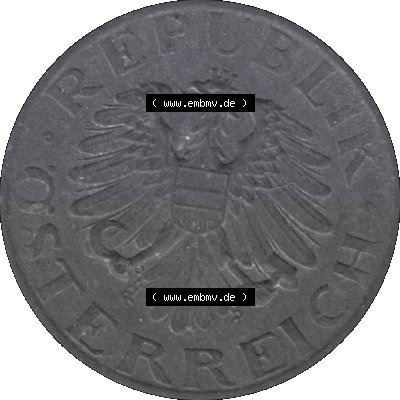 Österreich 5 / Fünf Groschen in Farbe/Color 1948-1994, 5 Groschen 1968 (Stück 1) Sammlung