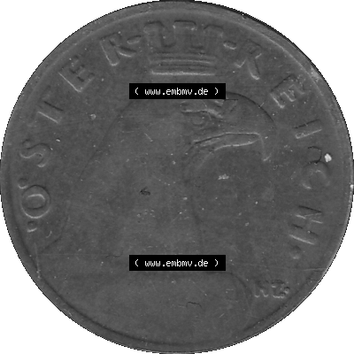 1 / Ein Groschen Österreich in s/w Schwarzweiß bzw. Graustufen Farbgebung von Scanner transparenten PNG 1925-1938, 1-Ein Groschen,... Sammlung