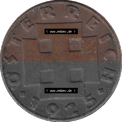 2 / Zwei Groschen Österreich in original Farbgebung von Scanner transparenten PNG 1925-1938, 2 Zwei Groschen, Krückenkreuz 1925... Sammlung