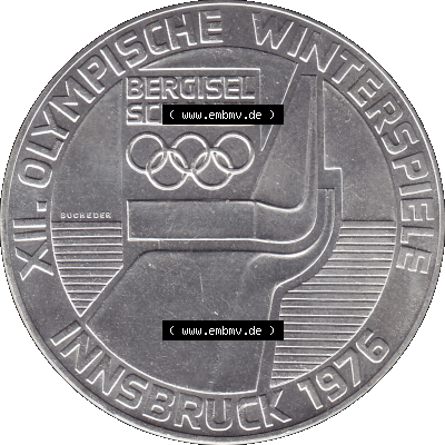 100 / Einhundert Schilling Österreich auf original farbigen transparenten PNG-Bild 1976-1976, 100 Hundert Schilling, Skisprungschanze... Sammlung