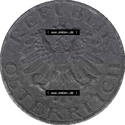 Österreich 5 / Fünf Groschen in Farbe/Color 1948-1994, 5 Groschen 1968 (Stück 2) Sammlung