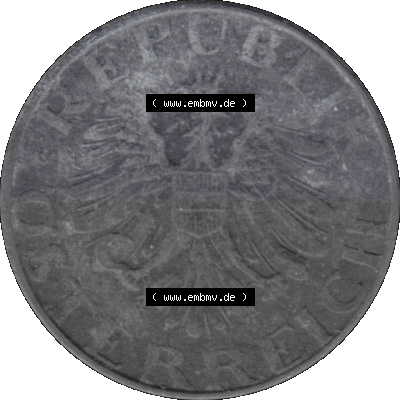 Österreich 5 / Fünf Groschen in Farbe/Color 1948-1994, 5 Groschen 1955 (Stück 1) Sammlung