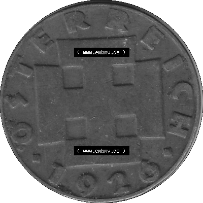 2 / Zwei Groschen Österreich in s/w Schwarzweiß bzw. Graustufen Farbgebung von Scanner transparenten PNG 1925-1938, 2 Zwei Groschen,... Sammlung