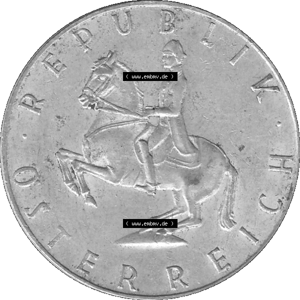 Grau bzw. s/w Alte Münze 5 / Fünf Schilling Österreich in original Farbgebung von Scanner transparenten PNG 1960-1968, 5 Fünf Schilling 1964-01, 5,20 Gramm 640er Silber,... Sammlung Graustufen