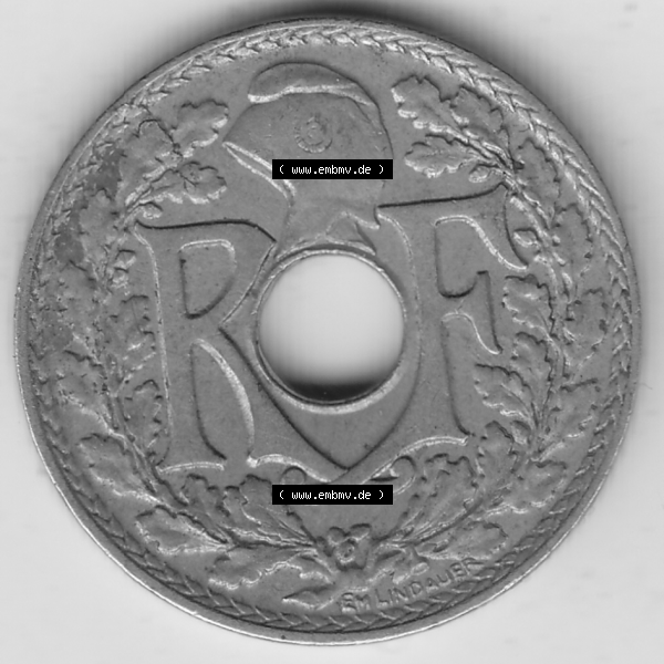 Grau bzw. s/w Münze Frankreich Umlaufmünzen Sammlung in PNG 1917-1938, 10 Centimes, RF - Frankreich 10 CMES EGALITÉ FRATERNITÉ LIBERTÉ 1922-2 (1) - Digitales Münzen-Bildmaterial... Sammlung Graustufen