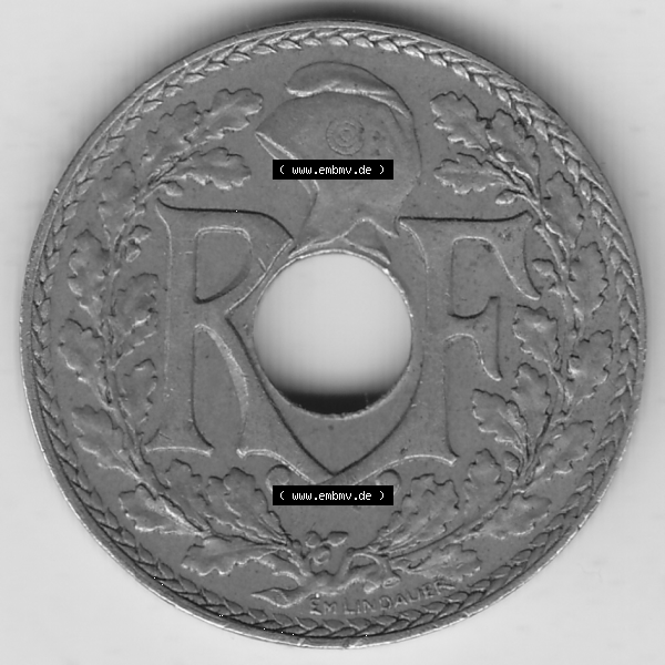 Grau bzw. s/w Münze Frankreich Umlaufmünzen Sammlung in PNG 1917-1938, 10 Centimes, RF - Frankreich 10 CMES EGALITÉ FRATERNITÉ LIBERTÉ 1922-1 (1) - Digitales Münzen-Bildmaterial... Sammlung Graustufen