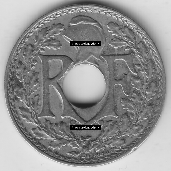 Grau bzw. s/w Münze Frankreich Umlaufmünzen Sammlung in PNG 1917-1938, 10 Centimes, RF - Frankreich 10 CMES EGALITÉ FRATERNITÉ LIBERTÉ 1919-1 (1) - Digitales Münzen-Bildmaterial... Sammlung Graustufen