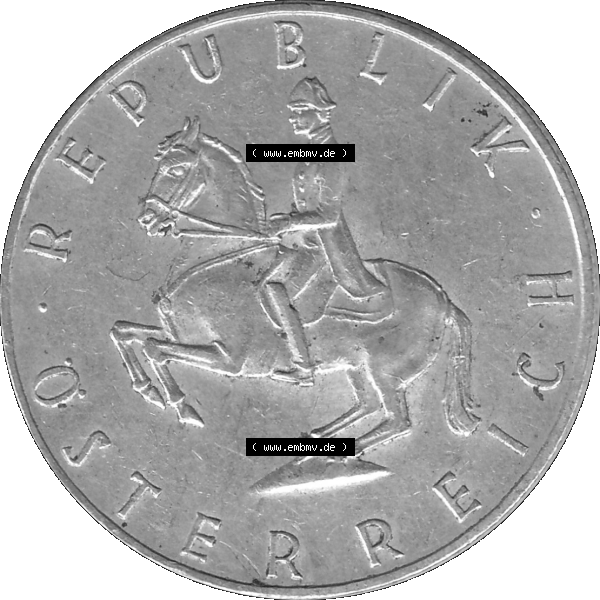Grau bzw. s/w Alte Münze 5 / Fünf Schilling Österreich in original Farbgebung von Scanner transparenten PNG 1960-1968, 5 Fünf Schilling 1962-01, 5,20 Gramm 640er Silber,... Sammlung Graustufen