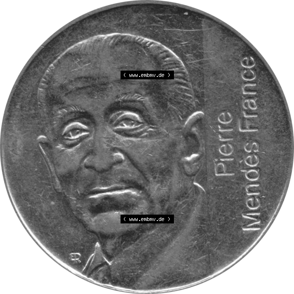 Grau bzw. s/w Münze Frankreich Umlaufmünzen Sammlung in PNG 1992-1992, 5 Francs Franken in Nickel 1992-01 (6) - Digitales Münzen-Bildmaterial einer französischen Francs Münze... Sammlung Graustufen