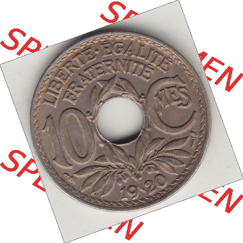 Münze Frankreich Umlaufmünzen Sammlung in PNG 1917-1938, 10 Centimes, 10 CMES EGALITÉ FRATERNITÉ LIBERTÉ 1920-2 (2) - Digitales Münzen-Bildmaterial... Sammlung