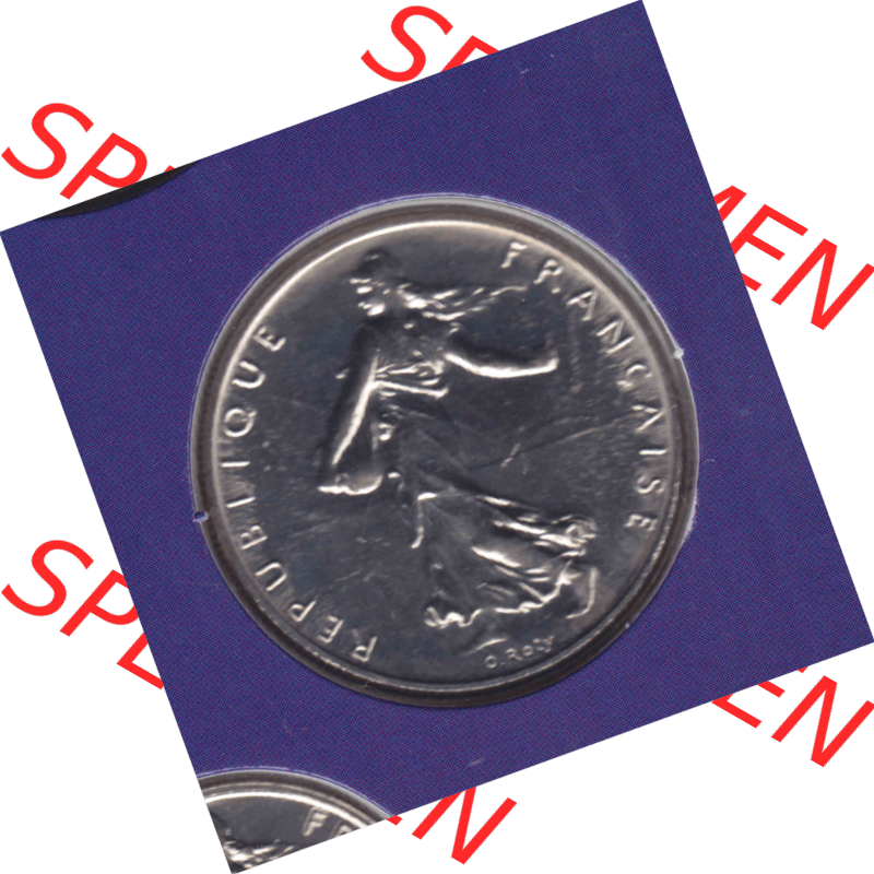 Münze Frankreich aus KMS Umlaufmünzen Sammlung in PNG 2000, 1 Francs (2) - Digitales Münzen-Bildmaterial einer französischen Francs Münze aus Frankreich aus KMS... Sammlung