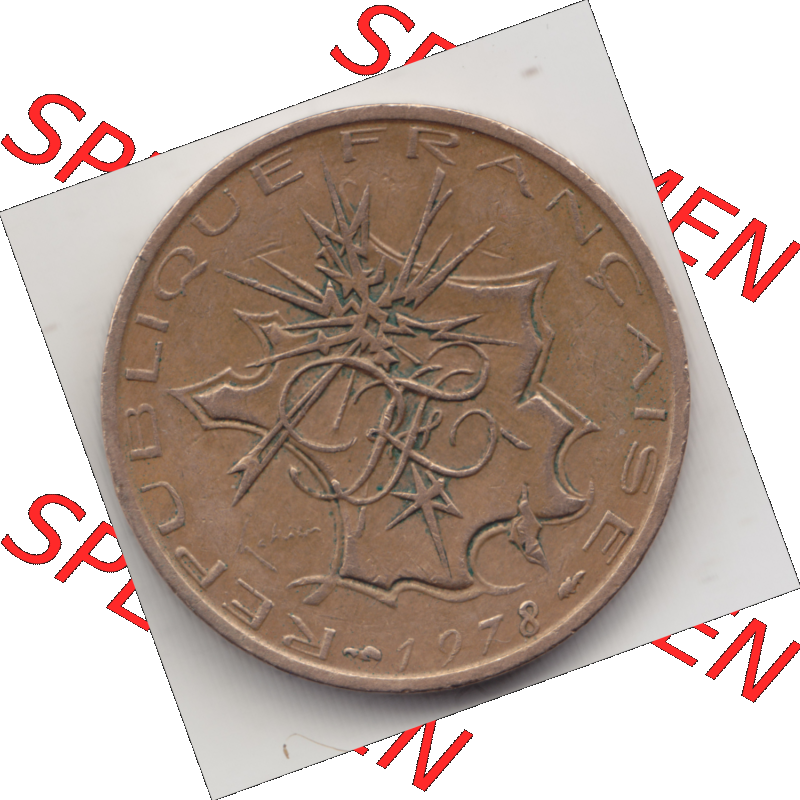 Münze Frankreich Umlaufmünzen Sammlung in PNG 1974-1987, 10 Franken-Francs 1978 II. (2) - Digitales Münzen-Bildmaterial einer französischen Francs Münze... Sammlung
