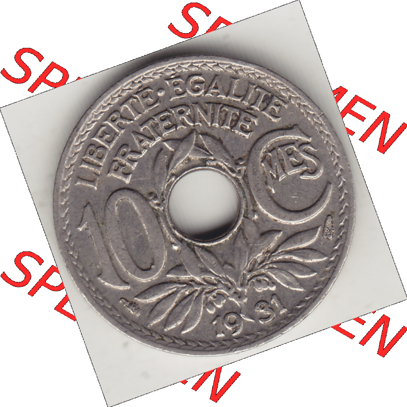 Münze Frankreich Umlaufmünzen Sammlung in PNG 1917-1938, 10 Centimes, 10 CMES EGALITÉ FRATERNITÉ LIBERTÉ 1931-2 (2) - Digitales Münzen-Bildmaterial... Sammlung