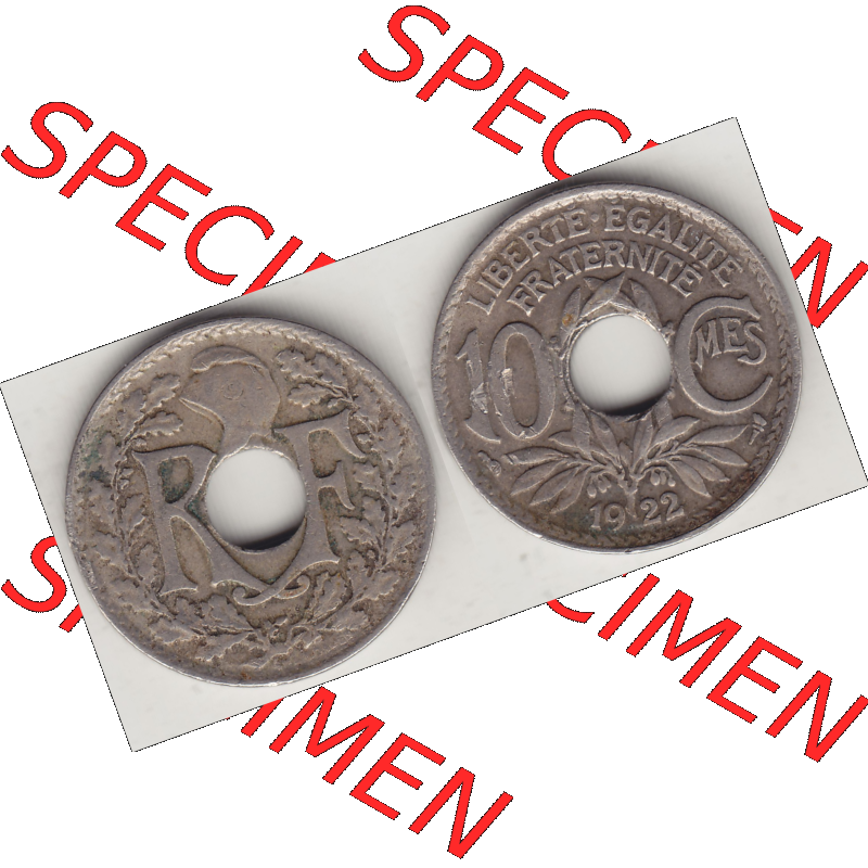 Münze Frankreich Umlaufmünzen Sammlung in PNG 1917-1938, 10 Centimes, 10 CMES EGALITÉ FRATERNITÉ LIBERTÉ 1922-2 (3) - Digitales Münzen-Bildmaterial... Sammlung