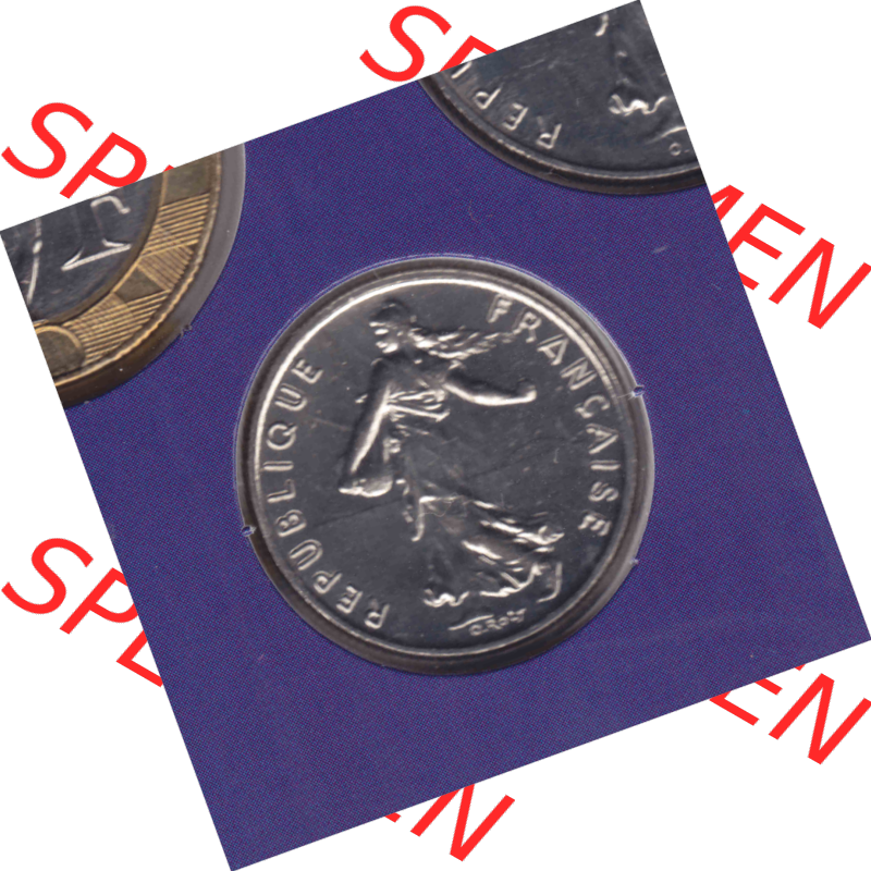 Münze Frankreich Umlaufmünzen Sammlung in PNG 2000, 0,50 Francs (2) - Digitales Münzen-Bildmaterial einer französischen Francs Münze aus Frankreich in farbige... Sammlung