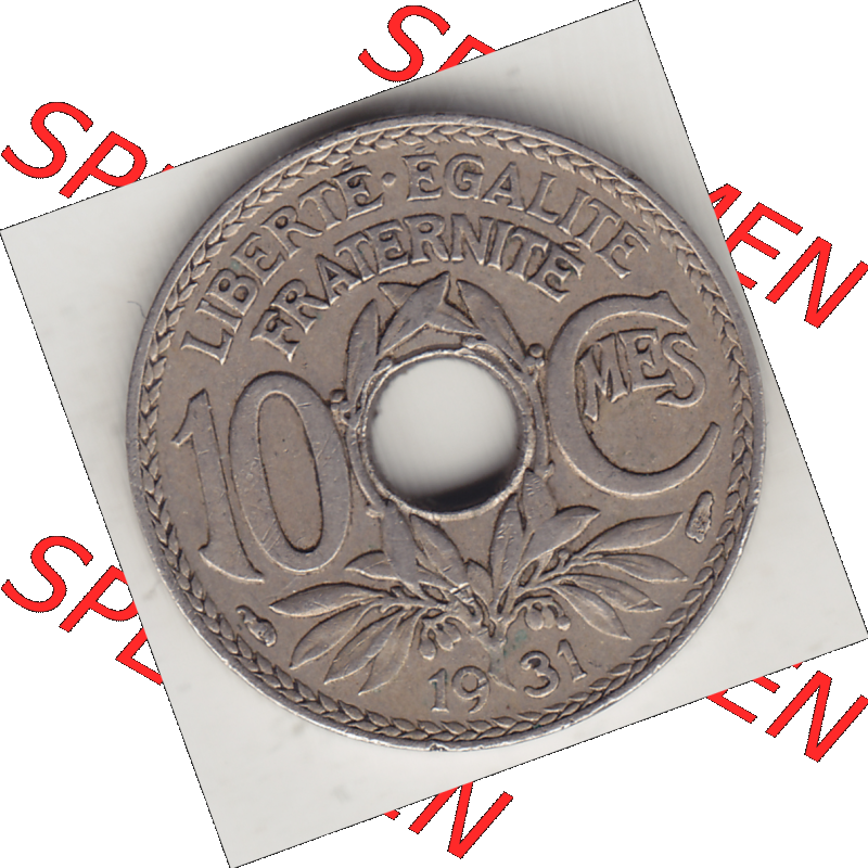Münze Frankreich Umlaufmünzen Sammlung in PNG 1917-1938, 10 Centimes, 10 CMES EGALITÉ FRATERNITÉ LIBERTÉ 1931-2 (2)_1 (1) - Digitales... Sammlung