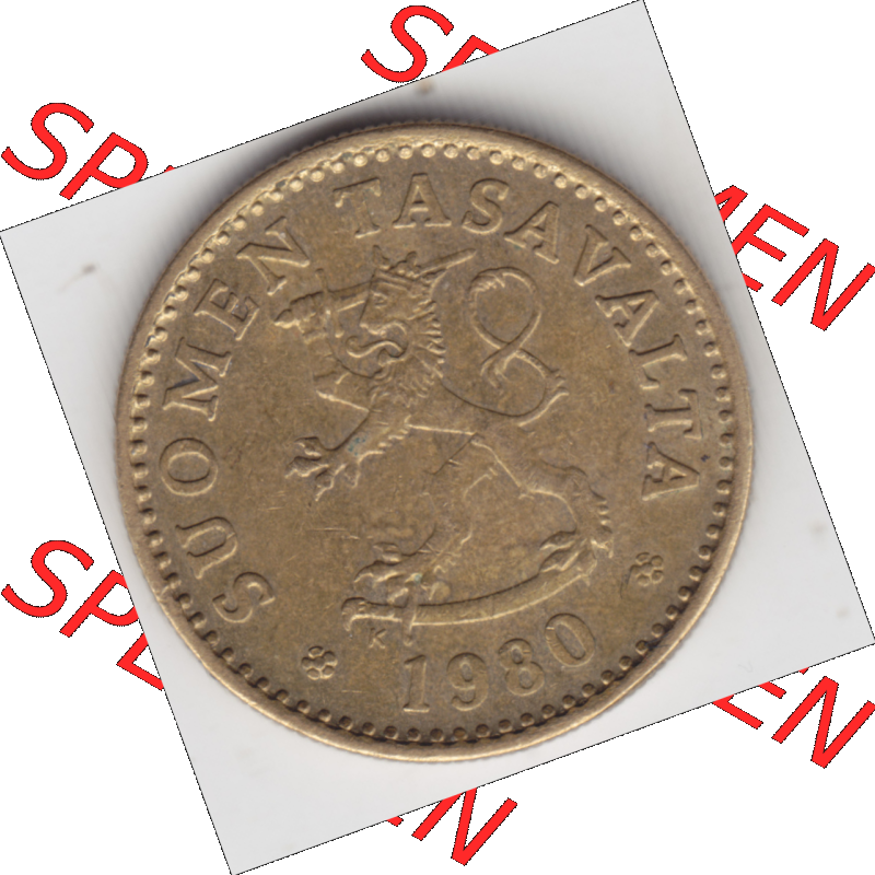 Münze Finnland / SUOMI Umlaufmünzen Sammlung in PNG 1963-1982, 10 Penniä (2) - Digital Münzen-Bildmaterial einer Münze aus Finnland in farbige mit einen Scanner... Sammlung