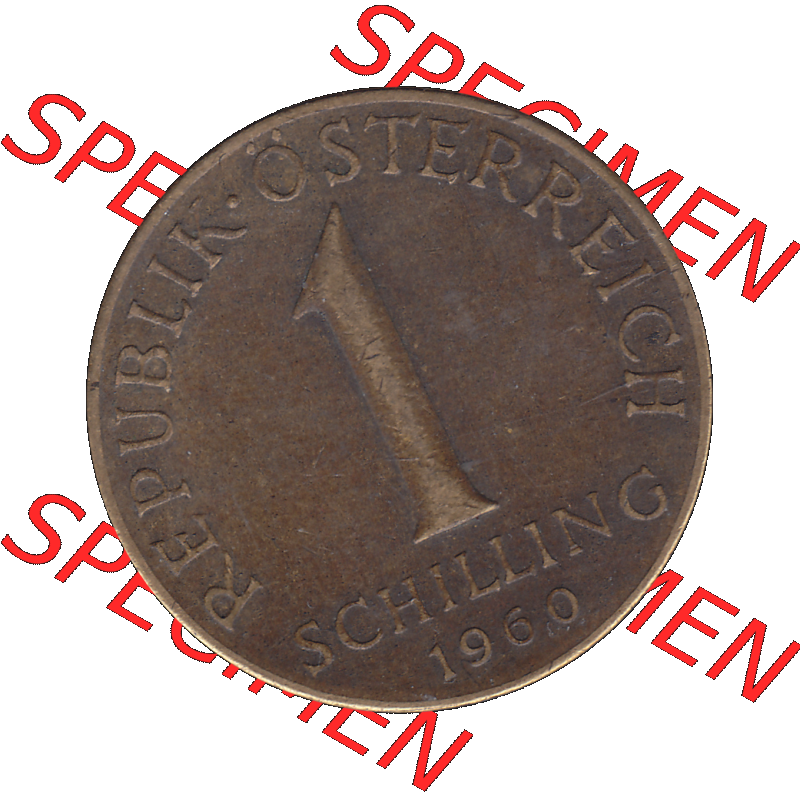 Alte Münzen Österreich 1 / Ein Schilling 1959-2001, 1 Schilling 1960-02. Vorderseite der alten österreichischen 1 / Ein Schilling Münze Edelweiß aus dem Zeitraum... Sammlung