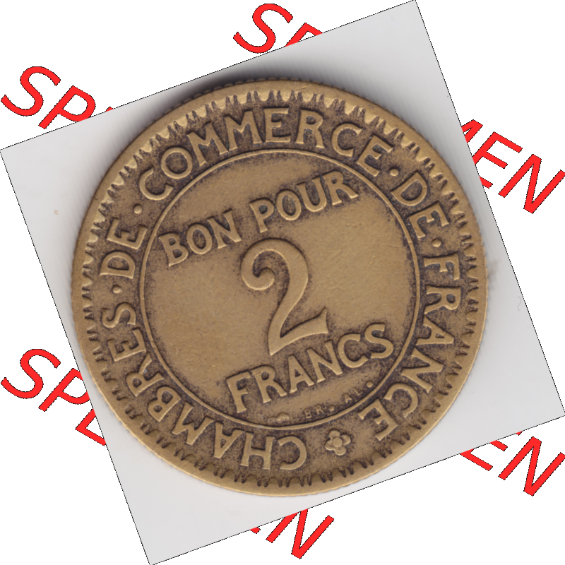 Münze Frankreich Umlaufmünzen Sammlung in PNG 1920-1927, 2 Francs, Franken 1923 (1) - Digitales Münzen-Bildmaterial einer französischen Francs Münze aus Frankreich... Sammlung