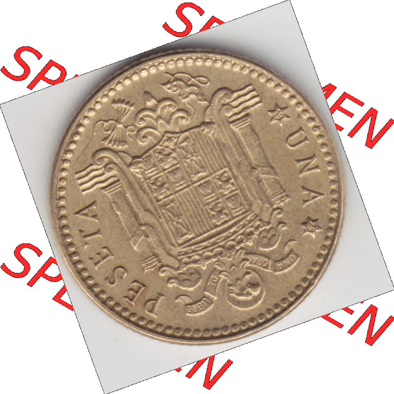 Münze Spanien / España Umlaufmünzen Sammlung in PNG 1975, 1975-1980, Una Peseta, 1 Pesete 1979 (1) - Digitales Münzen-Bildmaterial einer spanischen... Sammlung