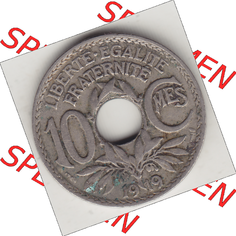 Münze Frankreich Umlaufmünzen Sammlung in PNG 1917-1938, 10 Centimes, 10 CMES EGALITÉ FRATERNITÉ LIBERTÉ 1919-2 (2) - Digitales Münzen-Bildmaterial... Sammlung