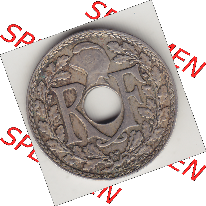Münze Frankreich Umlaufmünzen Sammlung in PNG 1917-1938, 10 Centimes - Cmes 1935-4 (1) - Digitales Münzen-Bildmaterial einer französischen Francs Münze aus Frankreich... Sammlung