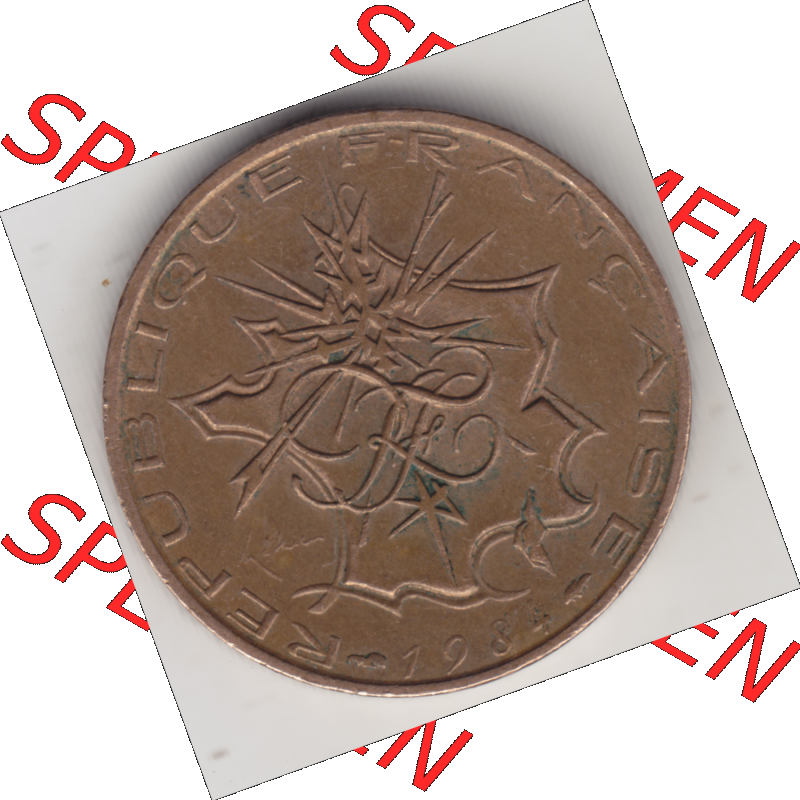 Münze Frankreich Umlaufmünzen Sammlung in PNG 1974-1987, 10 Franken-Francs 1984 (2) - Digitales Münzen-Bildmaterial einer französischen Francs Münze aus Frankreich... Sammlung