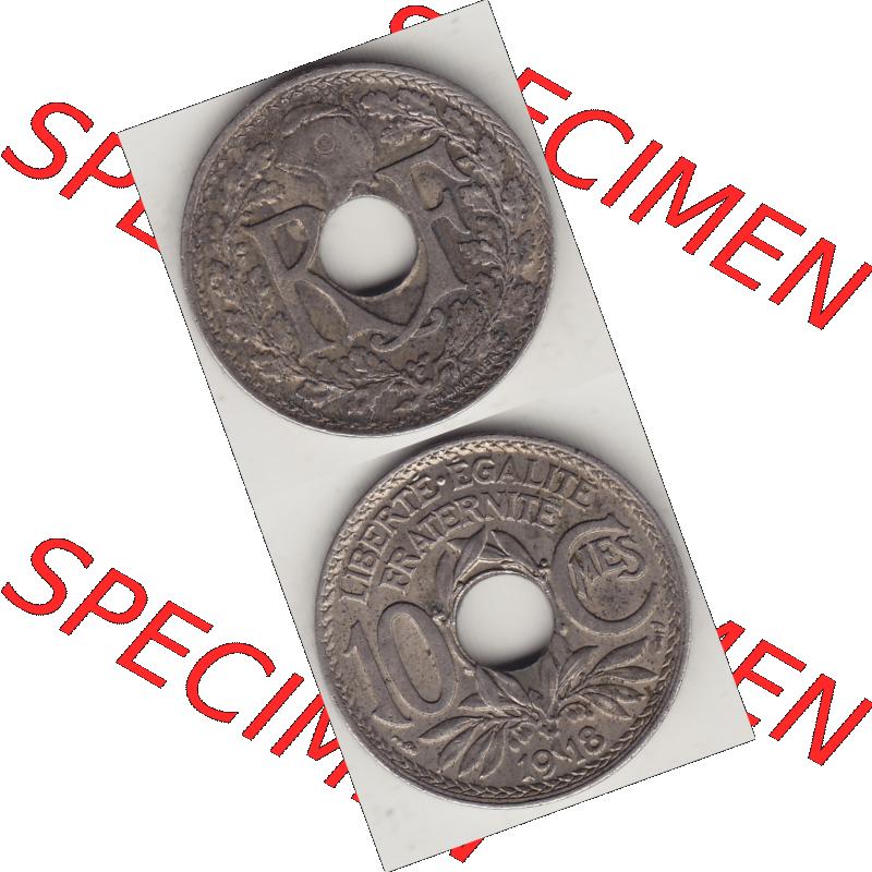 Münze Frankreich Umlaufmünzen Sammlung in PNG 1917-1938, 10 Centimes, 10 CMES EGALITÉ FRATERNITÉ LIBERTÉ 1918-2 (4) - Digitales Münzen-Bildmaterial... Sammlung