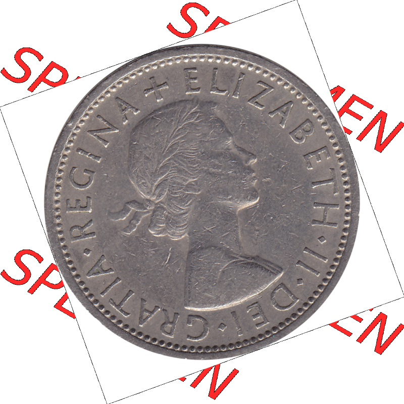 Münzen Großbritannien Umlaufmünzen Sammlung in PNG Großbritannien 1954-1970, 2 Schilling-Florin, Two Shillings, 1966-04 ELIZABETH II DEI GRATIA REGINA (5)... Sammlung