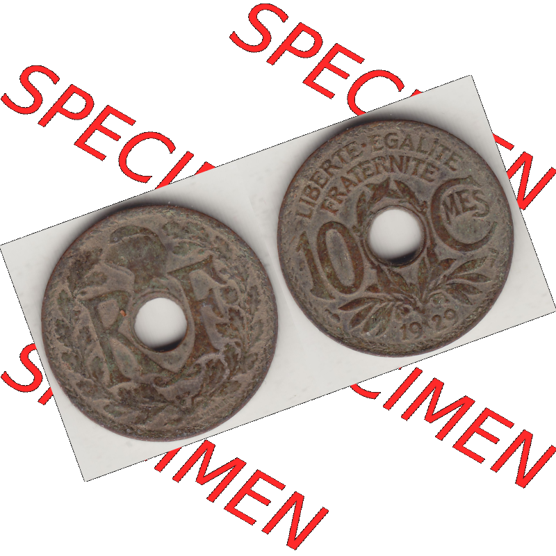 Münze Frankreich Umlaufmünzen Sammlung in PNG 1917-1938, 10 Centimes, 10 CMES EGALITÉ FRATERNITÉ LIBERTÉ 1929-1 (3) - Digitales Münzen-Bildmaterial... Sammlung