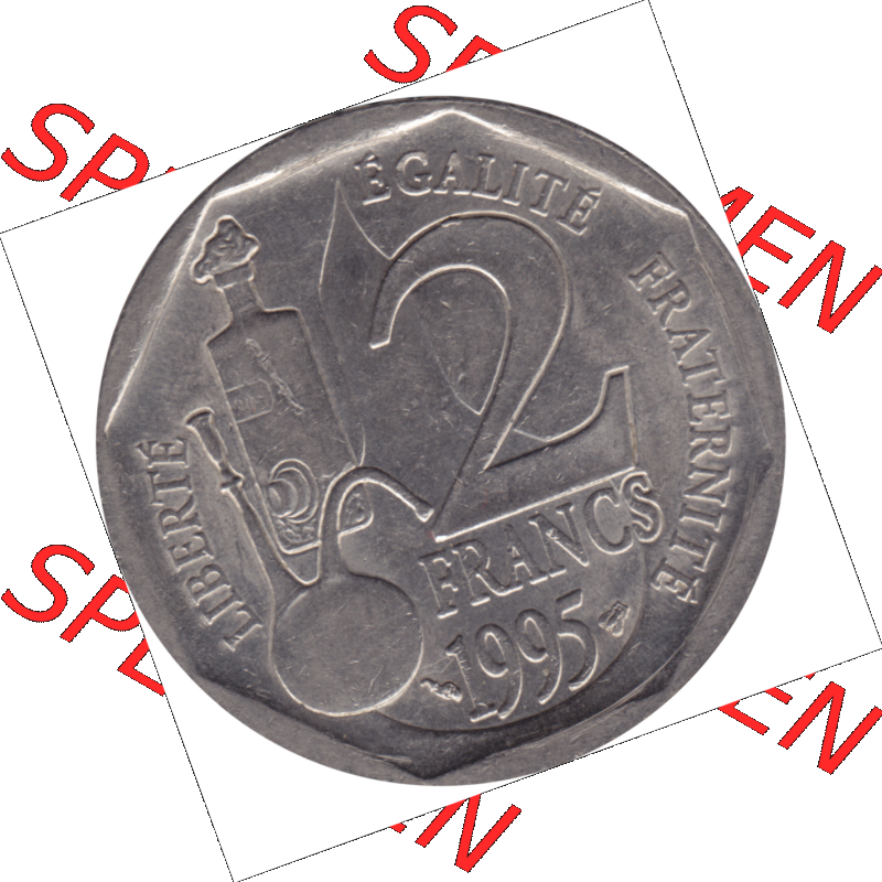 Münze Frankreich Umlaufmünzen Sammlung in PNG 1995-1995, 2 France Louis Rasteur 1995-01 (5) - Digitales Münzen-Bildmaterial einer französischen Francs Münze aus... Sammlung