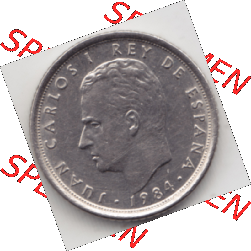 Münze Spanien / España Umlaufmünzen Sammlung in PNG 1984-1984, 10 Peseten 1984 (2) - Digitales Münzen-Bildmaterial einer spanischen Münze aus Spanien in farbige... Sammlung