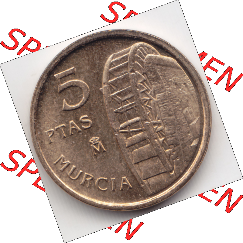 Münze Spanien / España Umlaufmünzen Sammlung in PNG 1999-1999, 5 Ptas, Peseten (1) - Digitales Münzen-Bildmaterial einer spanischen Münze aus Spanien... Sammlung